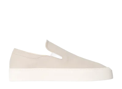 The Row Women's MH Slip On Shoes in Cotton "Latte/Ivory"