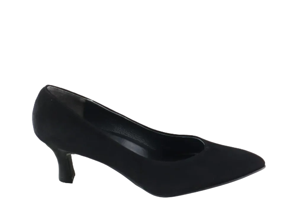 REGAL Women's Plain Pumps Sheep Leather Suede "Black" F11QAL_S