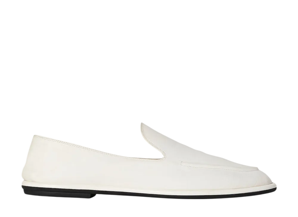 The Row Women's Canal Loafer in Leather "Milk"