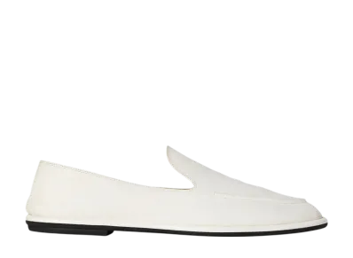The Row Women's Canal Loafer in Leather "Milk"