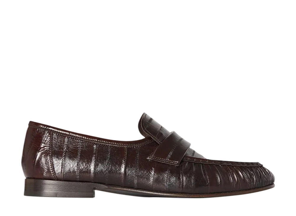 The Row Women's Soft Loafer in Eel "Brown"