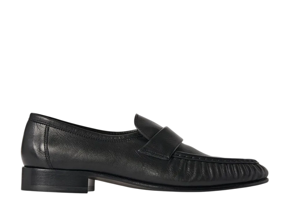 The Row Women's Soft Loafer in Leather "Black"