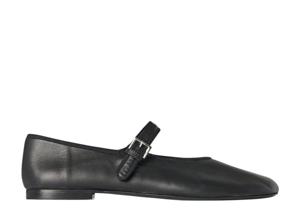 The Row Women's Boheme MJ Shoe in Leather "Black"