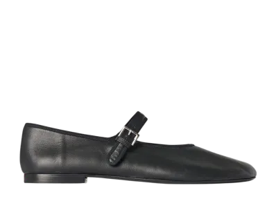 The Row Women's Boheme MJ Shoe in Leather "Black"