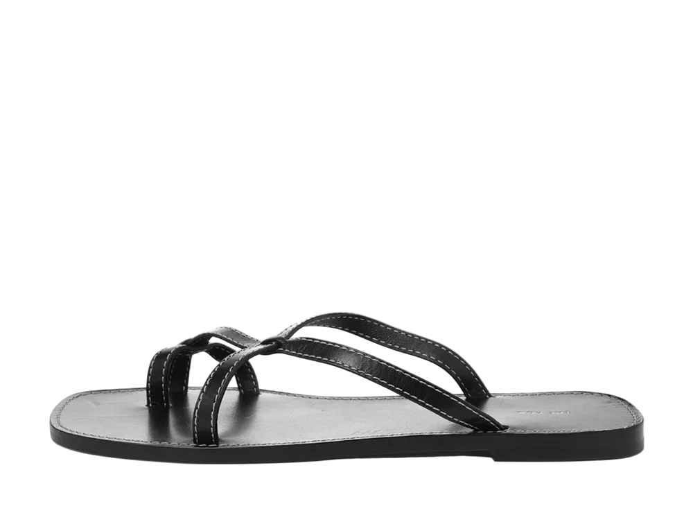 The Row Women's Link Leather Sandals "Black"
