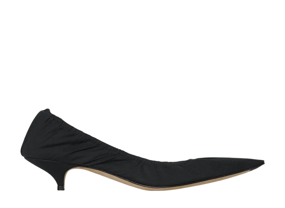 The Row Women's Liisa Kitten Heel in Cotton "Black"