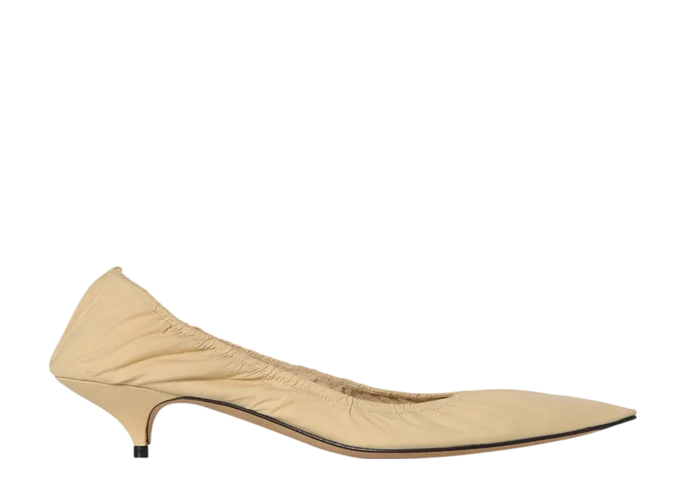 The Row Women's Liisa Kitten Heel in Cotton "Ecru"