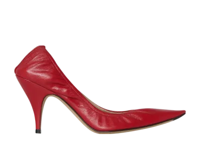 The Row Women's Liisa Pump in Leather "Lacquer Red"