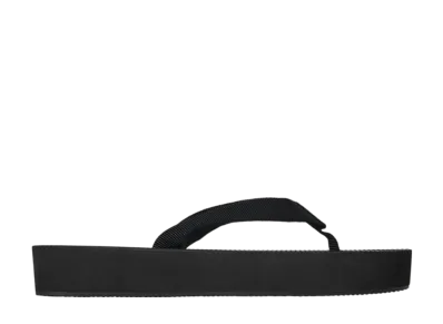 The Row Women's Dune Flatform Sandal in Rubber "Black"