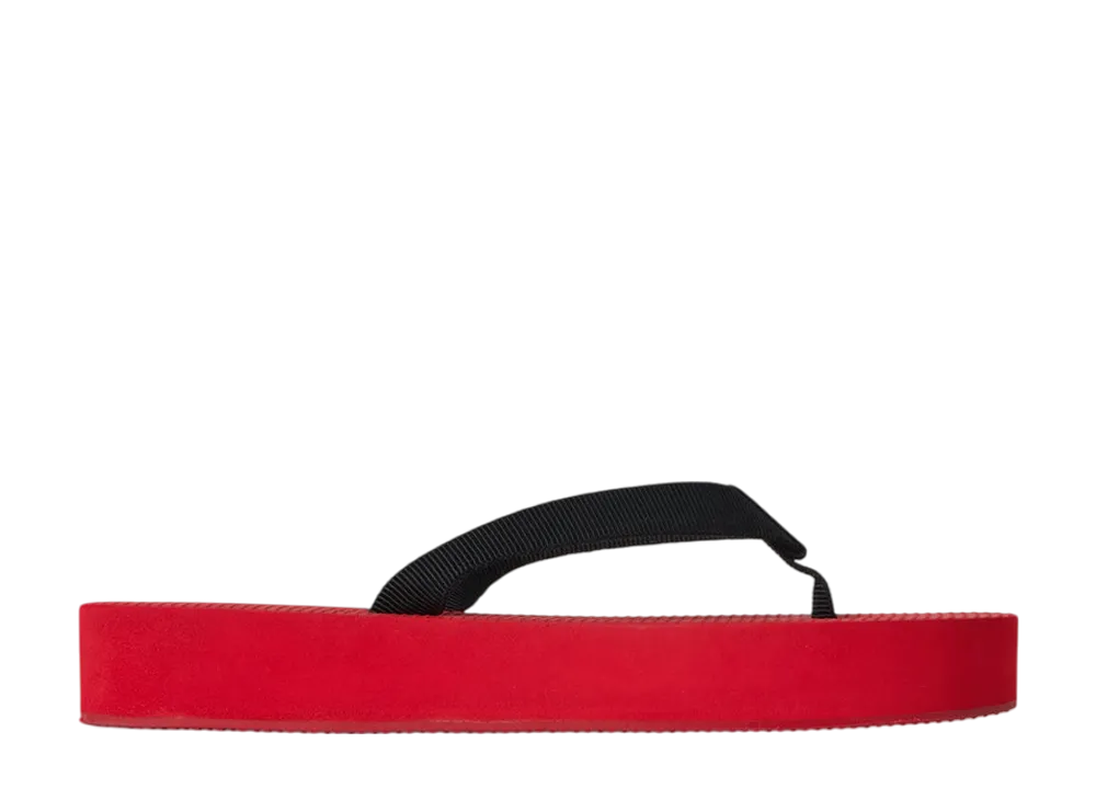 The Row Women's Dune Flatform Sandal in Rubber "Scarlet"