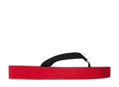 The Row Women's Dune Flatform Sandal in Rubber "Scarlet"