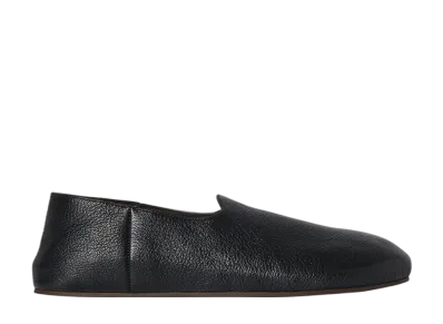 The Row Women's Hugh Slip On Shoe in Leather "Black"