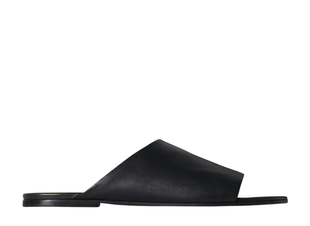 The Row Women's Signum Slipper in Leather "Black"