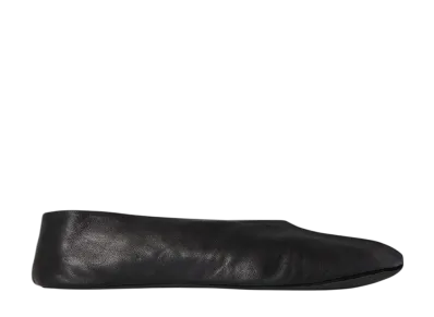 The Row Women's Stella Slipper in Leather "Black"