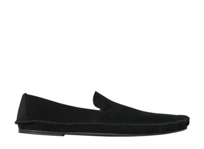 The Row Women's Tyler Loafer in Suede "Black"