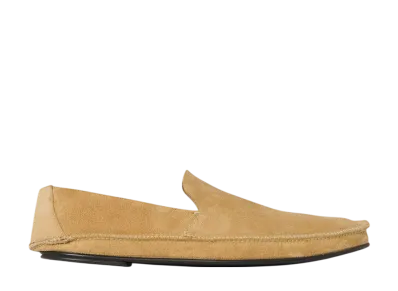 The Row Women's Tyler Loafer in Suede "Yellow Linen"