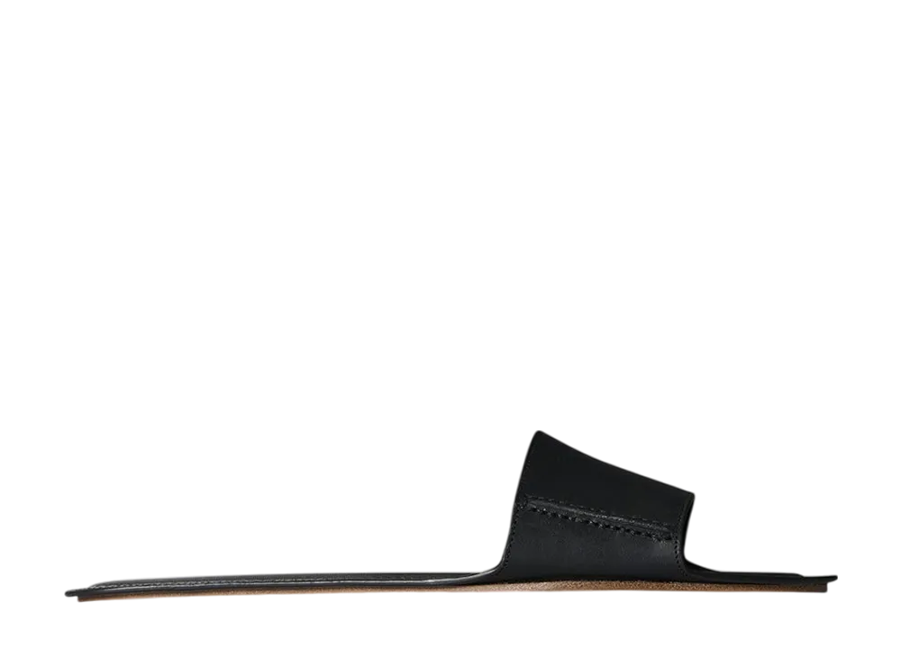 The Row Women's Sara Strap Slide in Leather "Black"