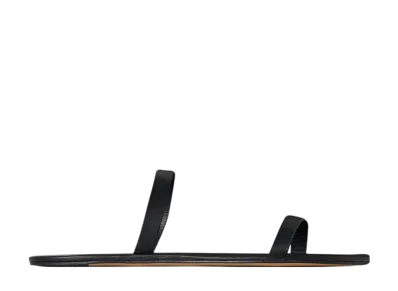 The Row Women's Helena Sandal in Leather "Black"