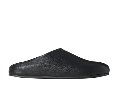 The Row Women's Hudson Slide in Leather "Black"