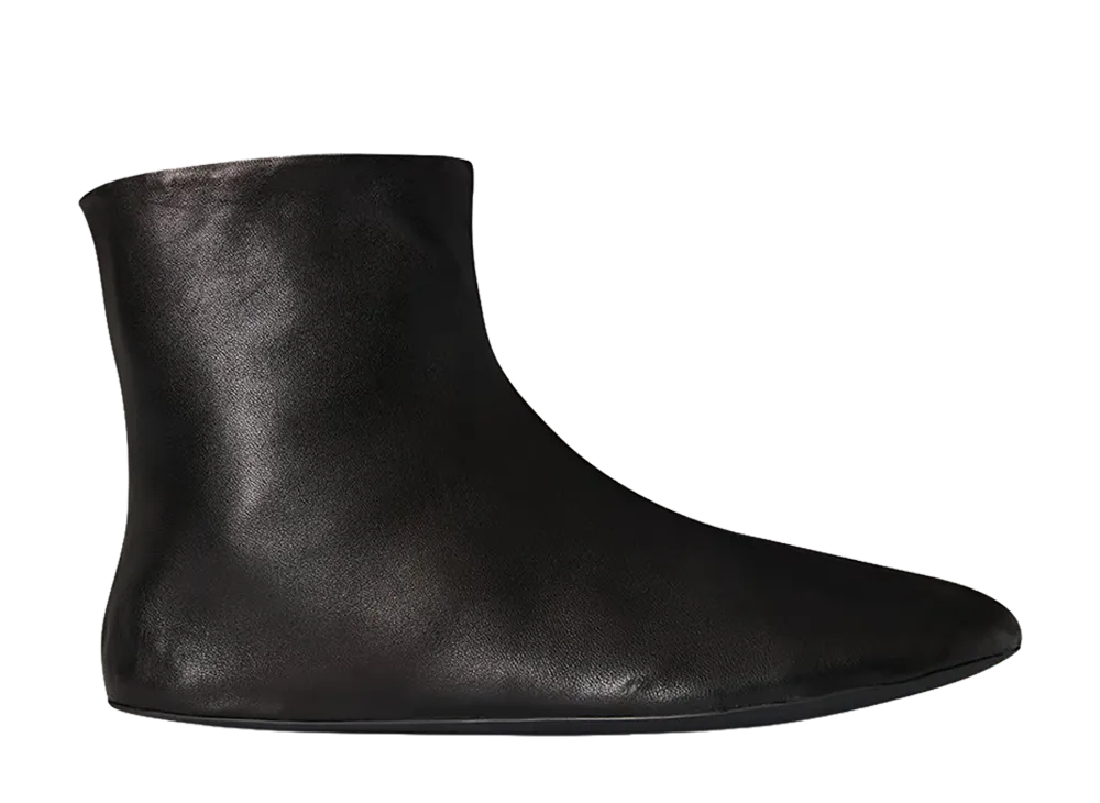 The Row Women's Stella Boots in Leather & Shearling "Black"