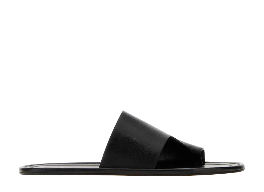 The Row Women's Leather Malick Thong Slippers "Black"