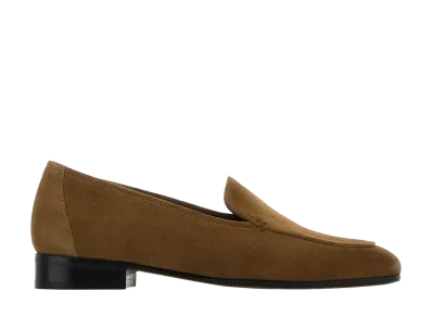 The Row Women's Brown Suede Adam Loafers "Brown"