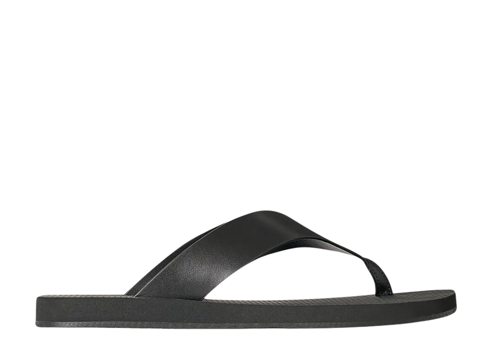 The Row Women's Dune Classic Ginza Sandals in Leather "Black"