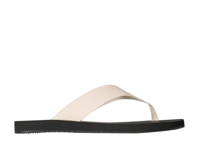 The Row Women's Dune Classic Ginza Sandals in Leather "Ivory/Black"