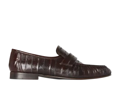 The Row Soft Loafer in Eel "Brown"