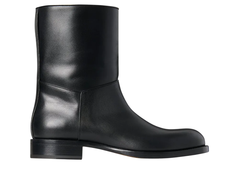 The Row Nobilis Ankle Boot in Leather "Black"