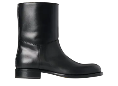 The Row Nobilis Ankle Boot in Leather "Black"