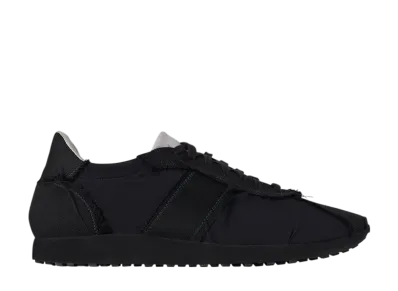 The Row Mica Sneaker in Wool and Nylon "Black/Light Grey"