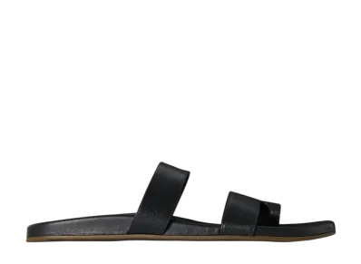 The Row Hugh Sandal in Leather "Black"