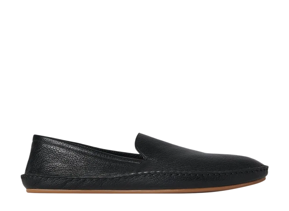 The Row Vasko Slip On Shoe in Leather "Black"
