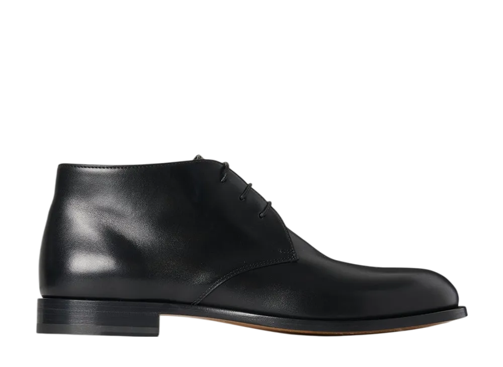 The Row Pascal Bootie in Leather "Black"