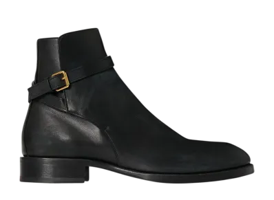 The Row Nobilis Buckle Boot in Leather "Black"