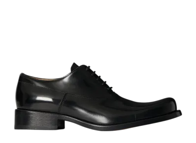 The Row Kai Derby Shoe in Leather "Black"