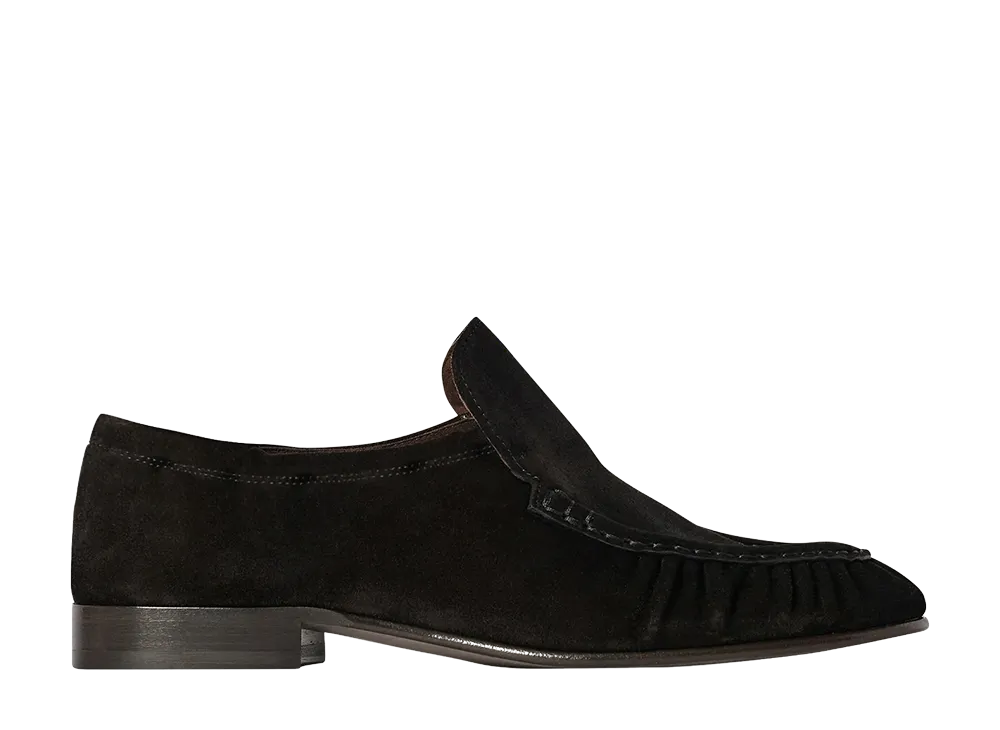 The Row Soft Moccasin Two "Black"