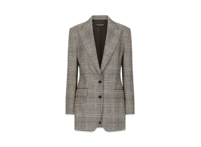 DOLCE&GABBANA Single-Breasted Glen Plaid Jacket "Multicolor"