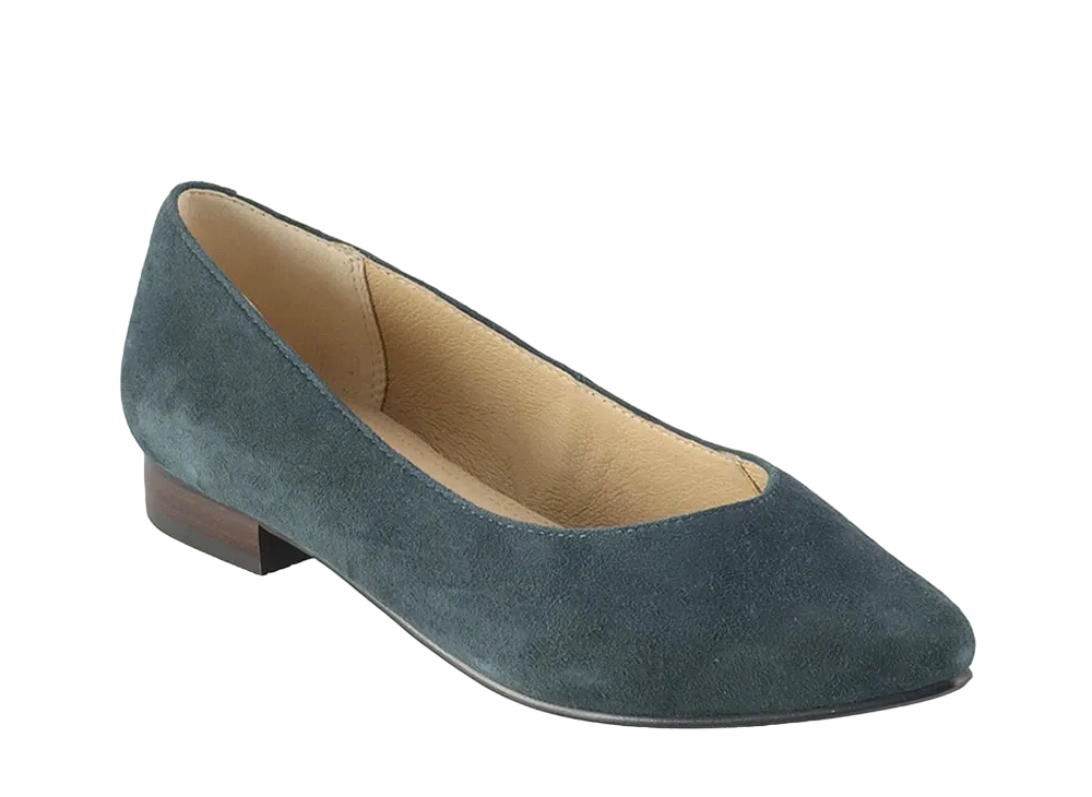 REGAL Women's Plain Pumps Goat Leather Suede "Dark Green" F32N_S