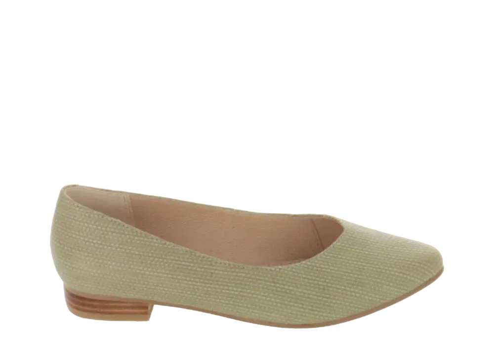REGAL Women's Plain Pumps Goat Leather Embossed Light GreenF32N_S
