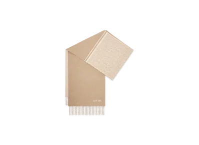 LOEWE Scarf "Camel/White"