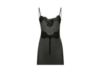 DOLCE&GABBANA Tulle Top With Lace Details "Black"