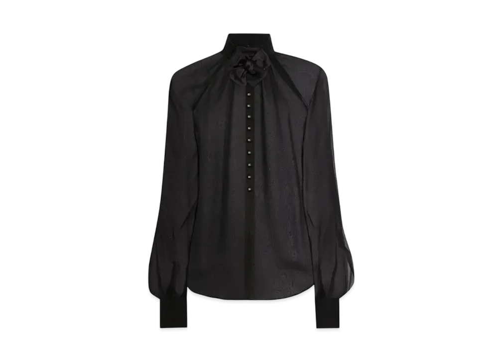 DOLCE&GABBANA Chiffon Blouse With Flower Detailing ""