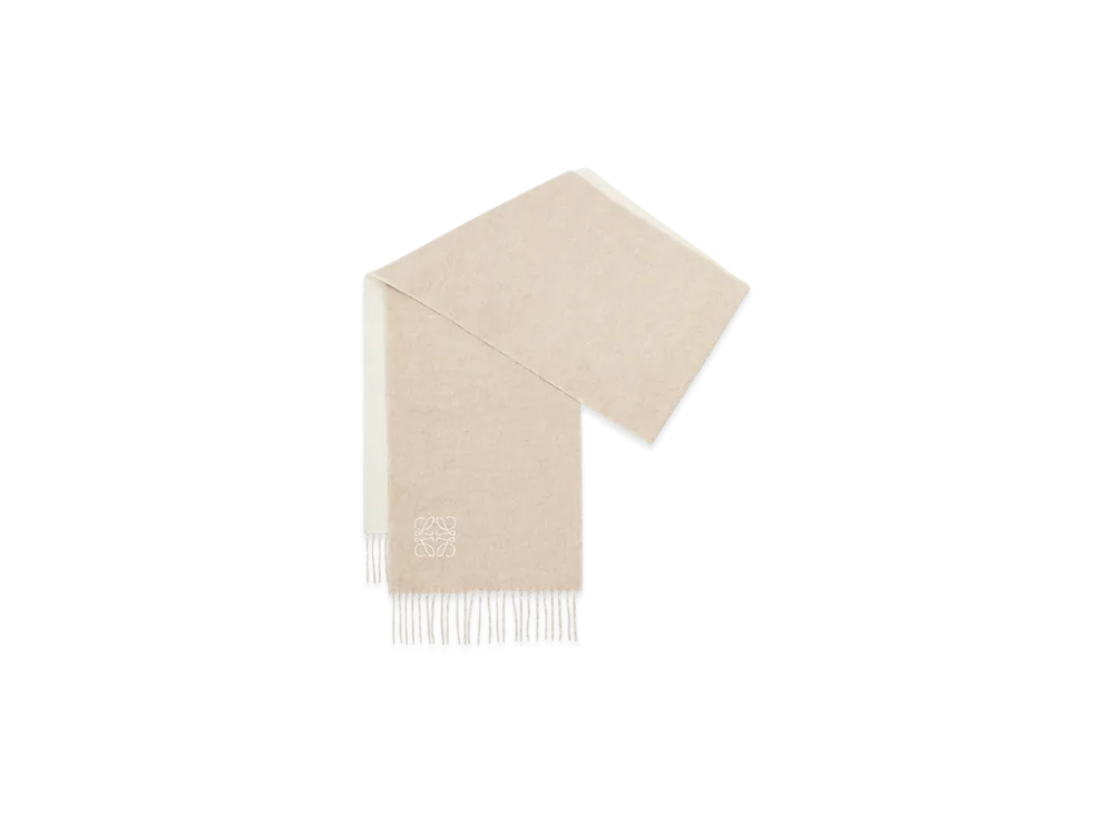 LOEWE Bicolor Scarf "Ivory/Sand"