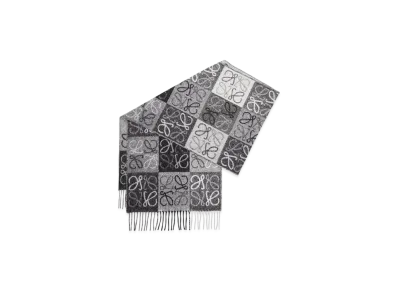 LOEWE Checkerboard Scarf "Black/White"