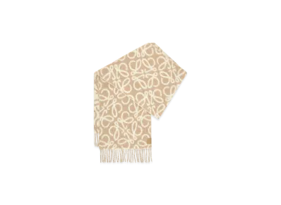 LOEWE Anagram Scarf "Beige/White"