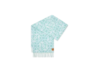 LOEWE Anagram Scarf "Light Blue/White"
