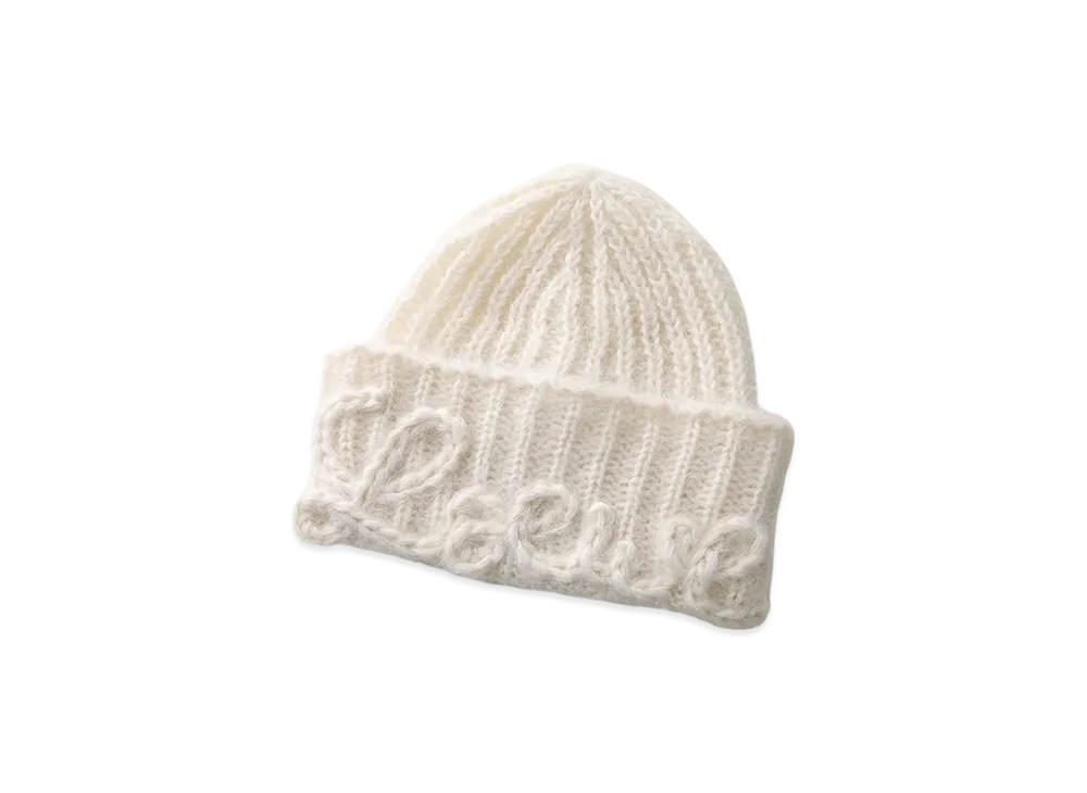 LOEWE アイボリー ニット帽 LOEWE アイボリー ニット帽 LOEWE