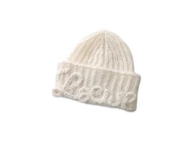 LOEWE Mohair Blend Beanie "Ivory"